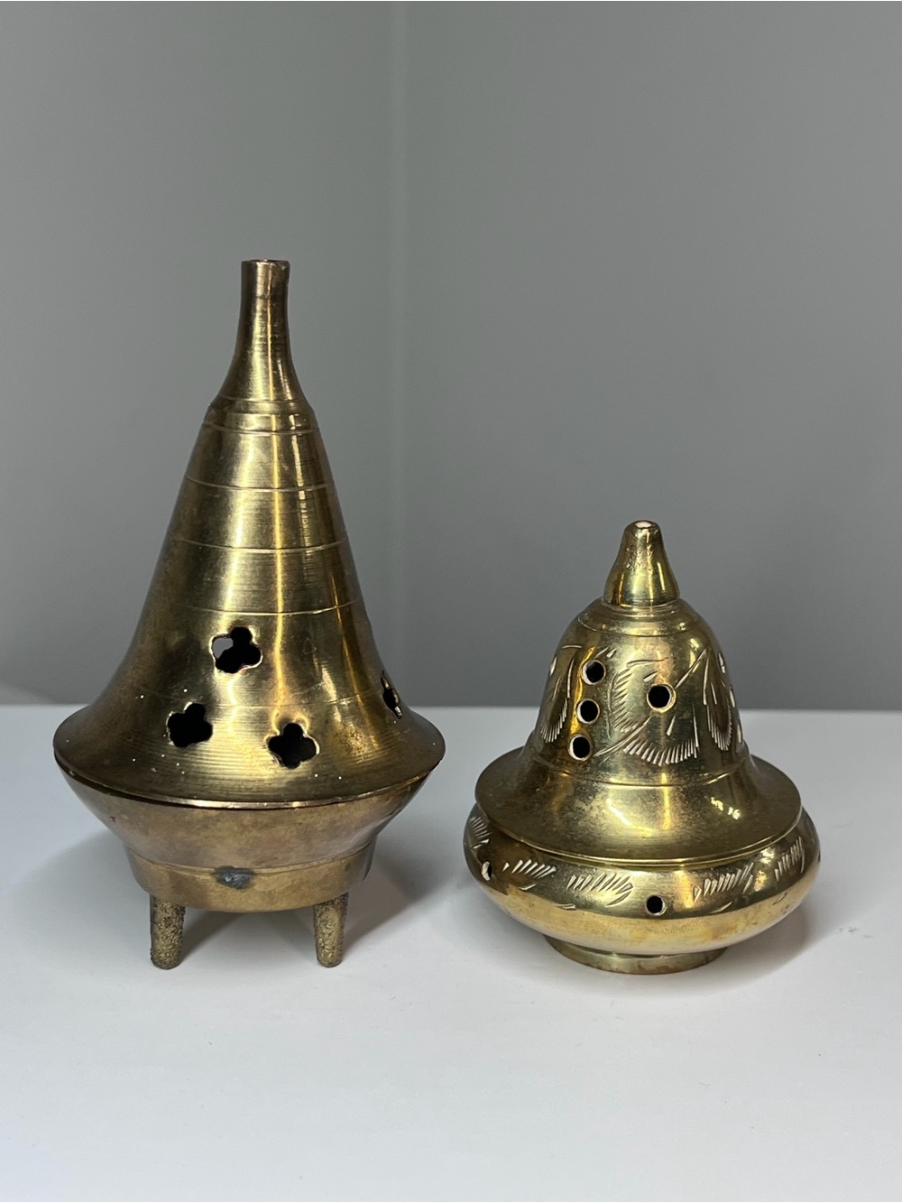 Brass Decorative Incense Burners - Gold Finish
